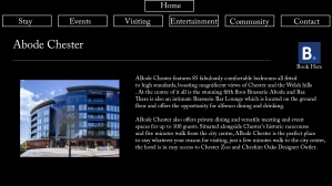 website hotel Abode Chester page