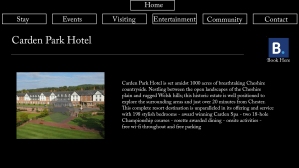website hotel garden park page